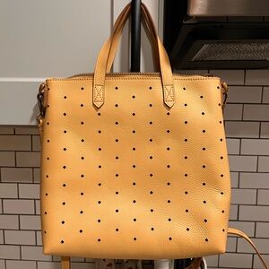 Madewell Tan Perforated Transport small crossbody Tote Bag